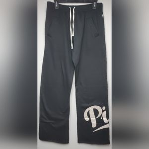 Victoria's Secret Pink Lounge Sweatpants Pants Black/Cream XS